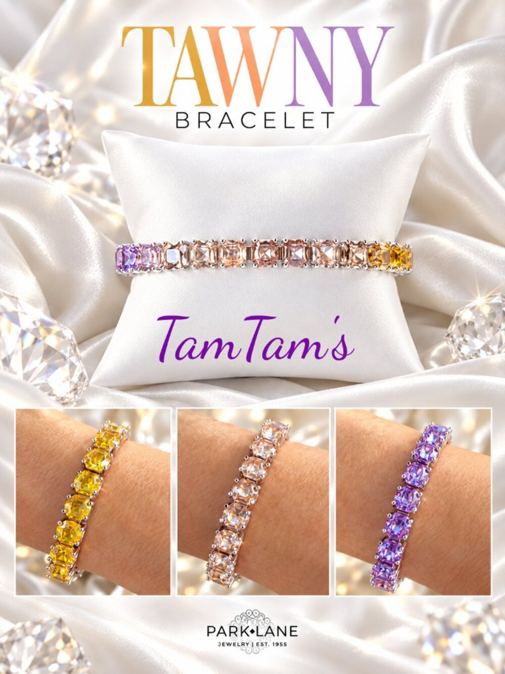 Park Lane "Tawny" impression Tennis Bracelet